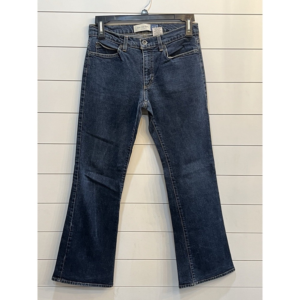 Vintage GAP Low Rise Flare Jeans Womens 8R Blue Cotton Blend Stretch 2006 Y2K